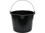 Bouwemmer, Zwart Met Tuit, 20 L