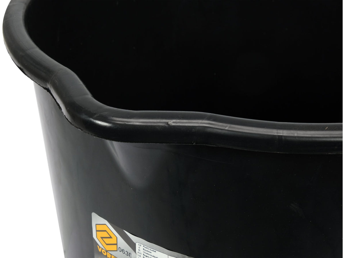 Bouwemmer, Zwart Met Tuit, 20 L