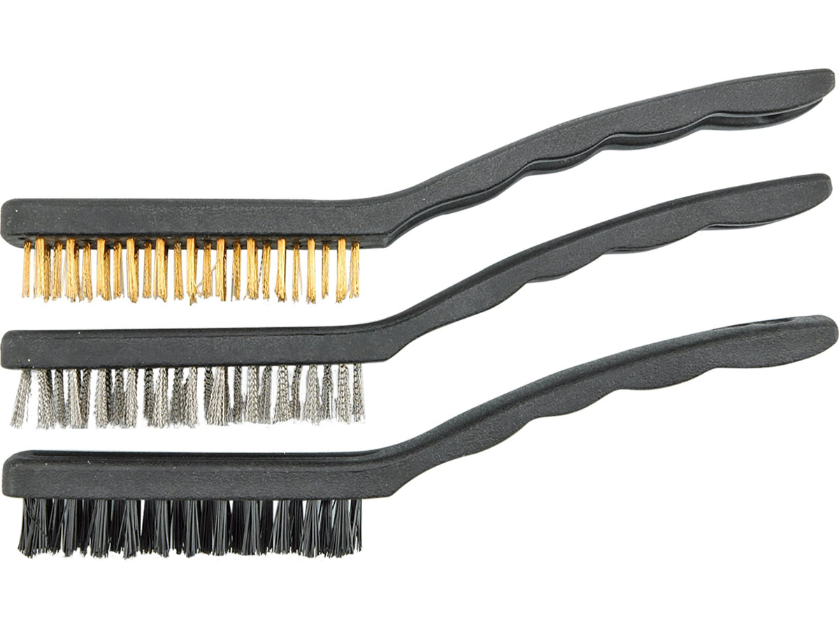 Borstels: Messing, Staal, Nylon, 170 Mm, 3 St.