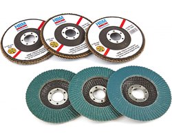 Lamellenschuurschijven K40 Voor De Haakse Slijper - 125 mm - 6 Schuurschijven