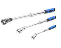 3 Delige Professionele Uitschuifbare Ratelset Met Kantelbare Koppen (1/2", 3/8", 1/4")