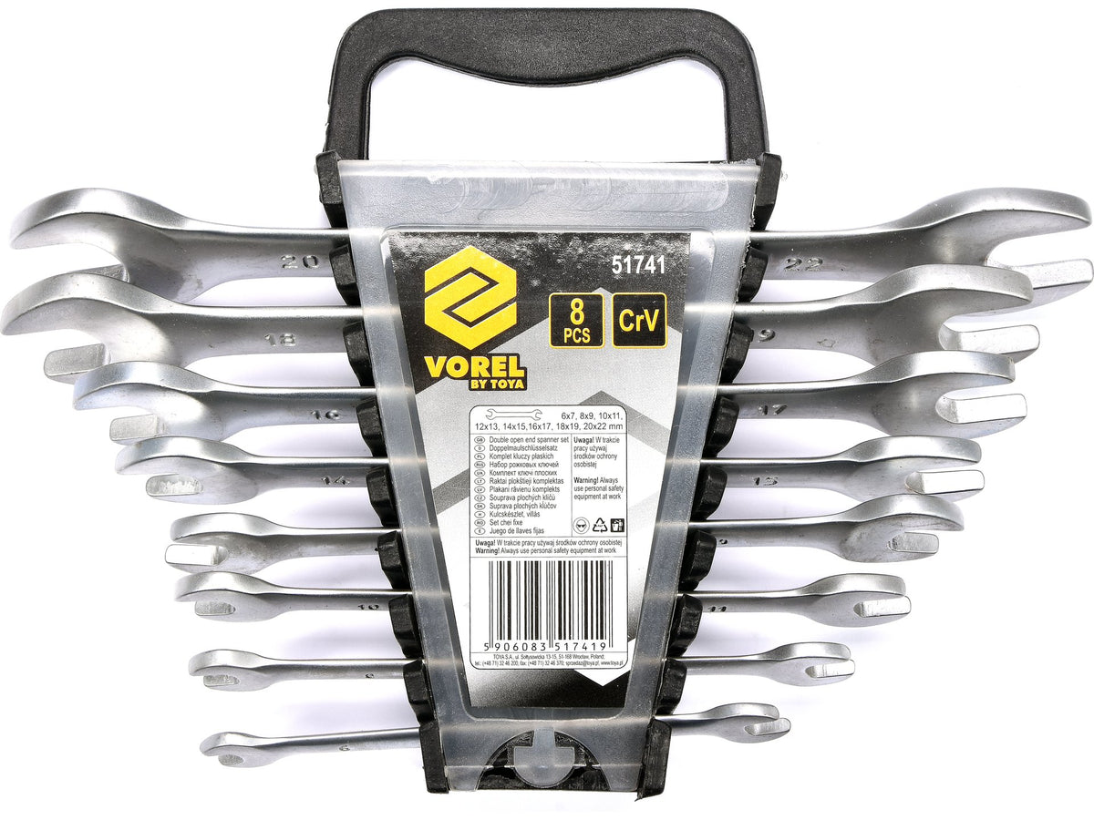 Open Sleutels 6-22 Mm, Set Van 8 Stuks. Satijn