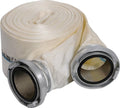 Platoprolbare Afvoerslang / Brandweerslang 2 Inch - Inclusief Aluminium Snelkoppelingen - Hoogwaardig Polyester (Wit) - Voor Motorpomp & Waterpomp - Lichtgewicht & Flexibel