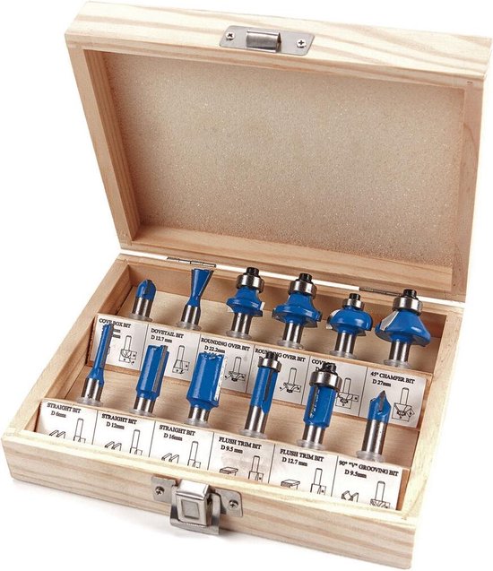 12 Delige Widia Houtfrezen Set