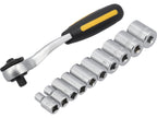Ratel 1/4'' Met Doppen 5-14 Mm, Crv, Set Van 11 St.