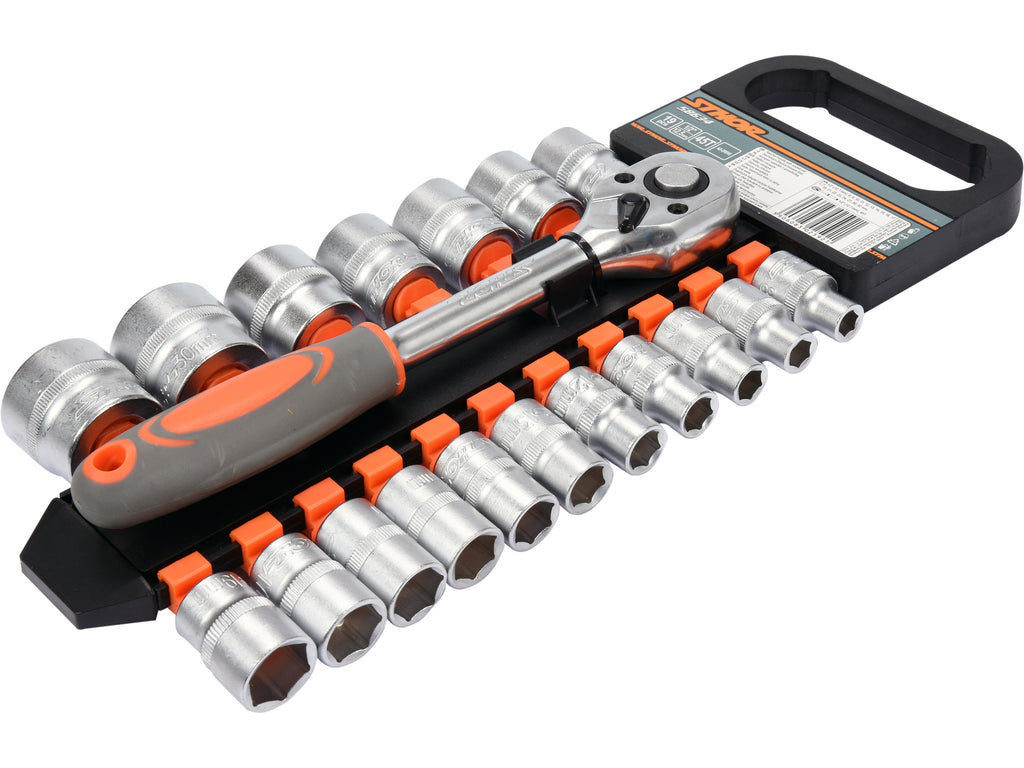 Set Doppen Met Ratel 1/2'', 19 St.