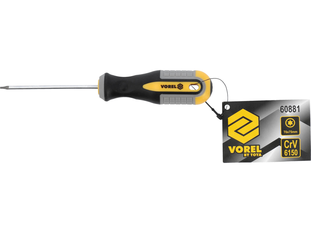 Torx-Schroevendraaier T6x75mm CRV