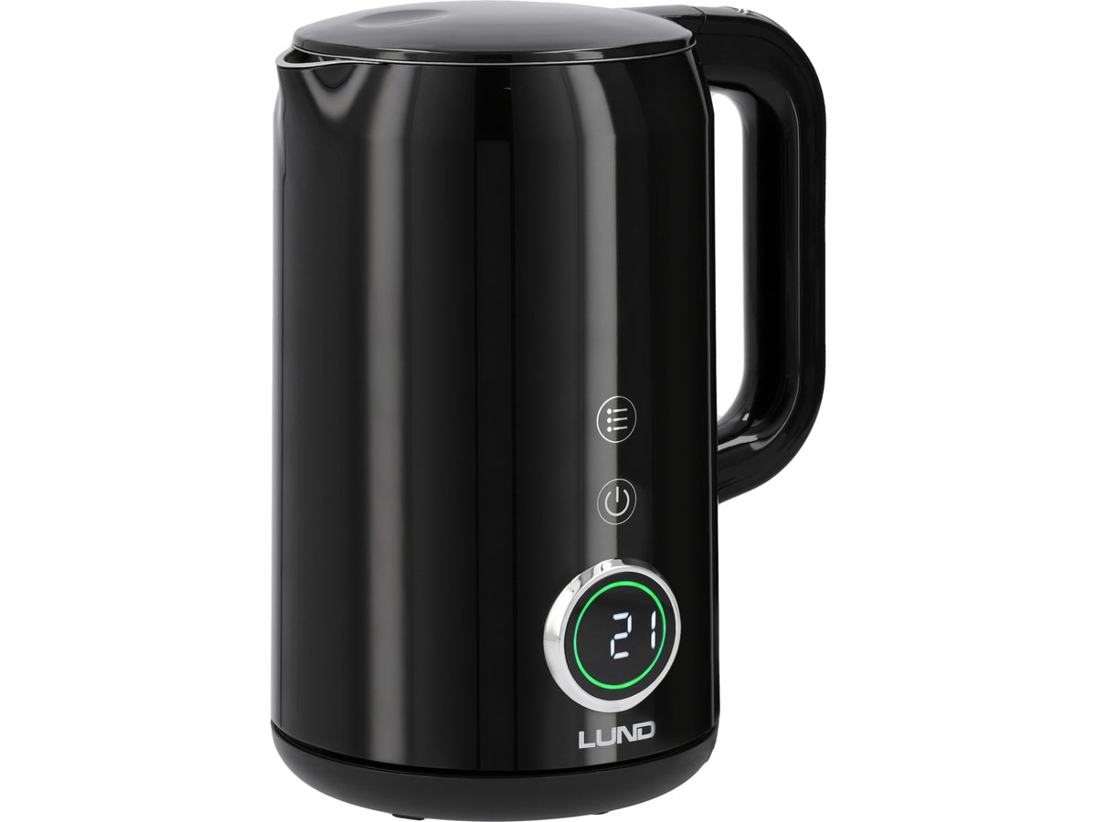Elektrische Waterkoker 1,7L, Temperatuuraanpassing. Zwart