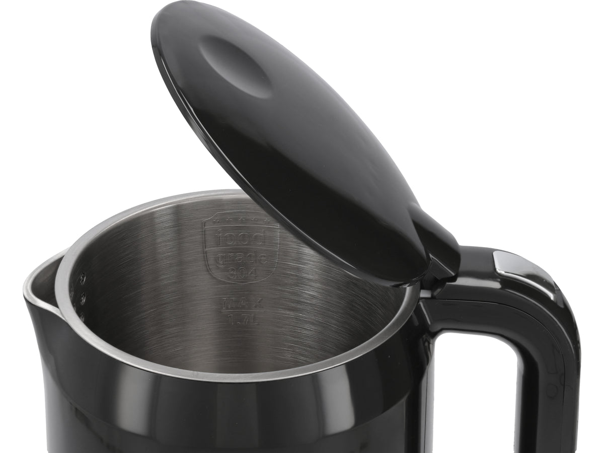 Elektrische Waterkoker 1,7L, Temperatuuraanpassing. Zwart