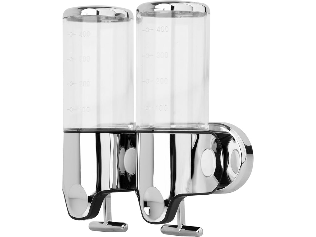 Wandgemonteerde Vloeistofzeepdispenser 2X500 ML Chroom