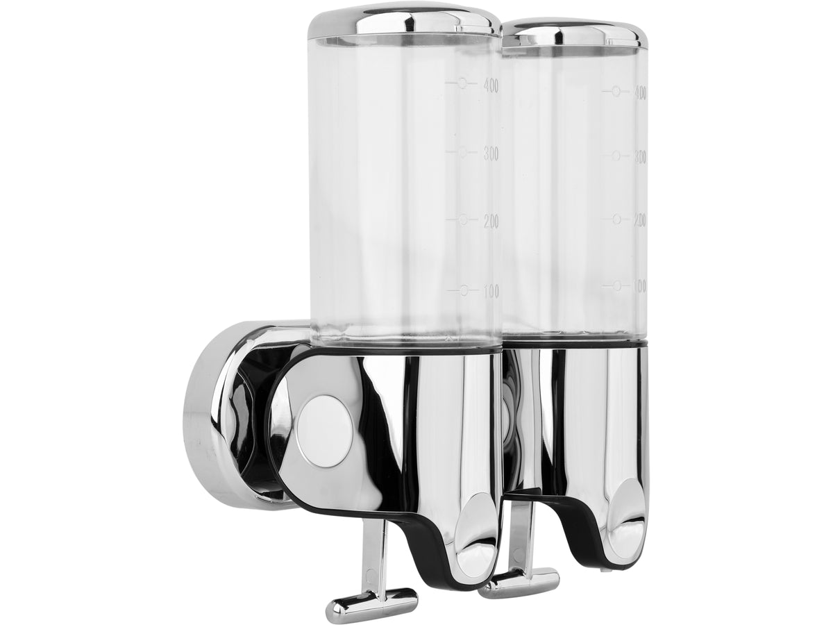 Wandgemonteerde Vloeistofzeepdispenser 2X500 ML Chroom