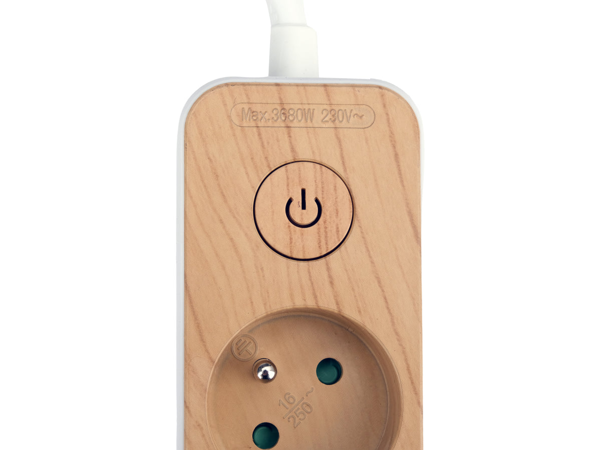 Power Strip Wood Style With Ground 3S 1.4M