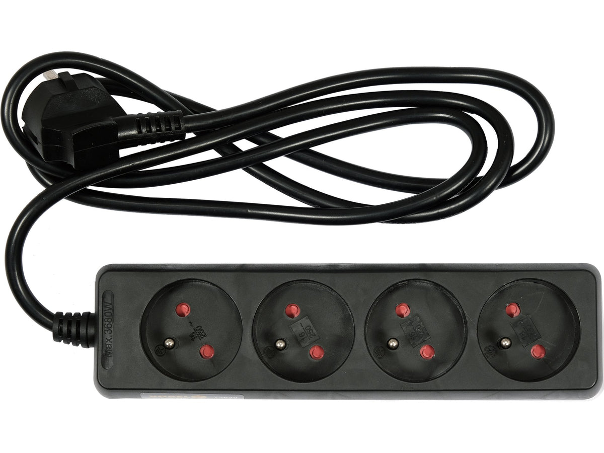 Elektrische Verlengkabel 4 Stopcontact 1,5M
