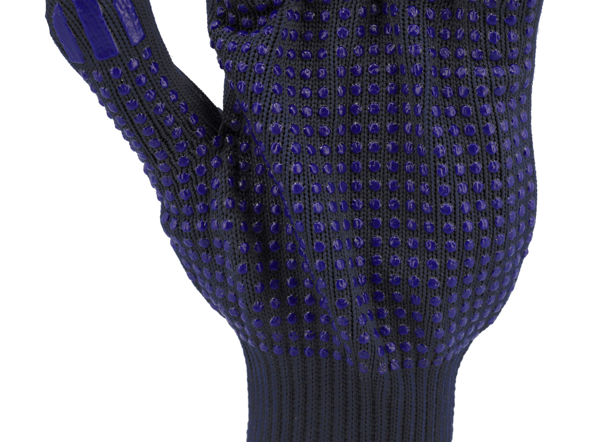 Katoenen-Polyester Handschoenen, Gespot, Marineblauw, 'Psd'
