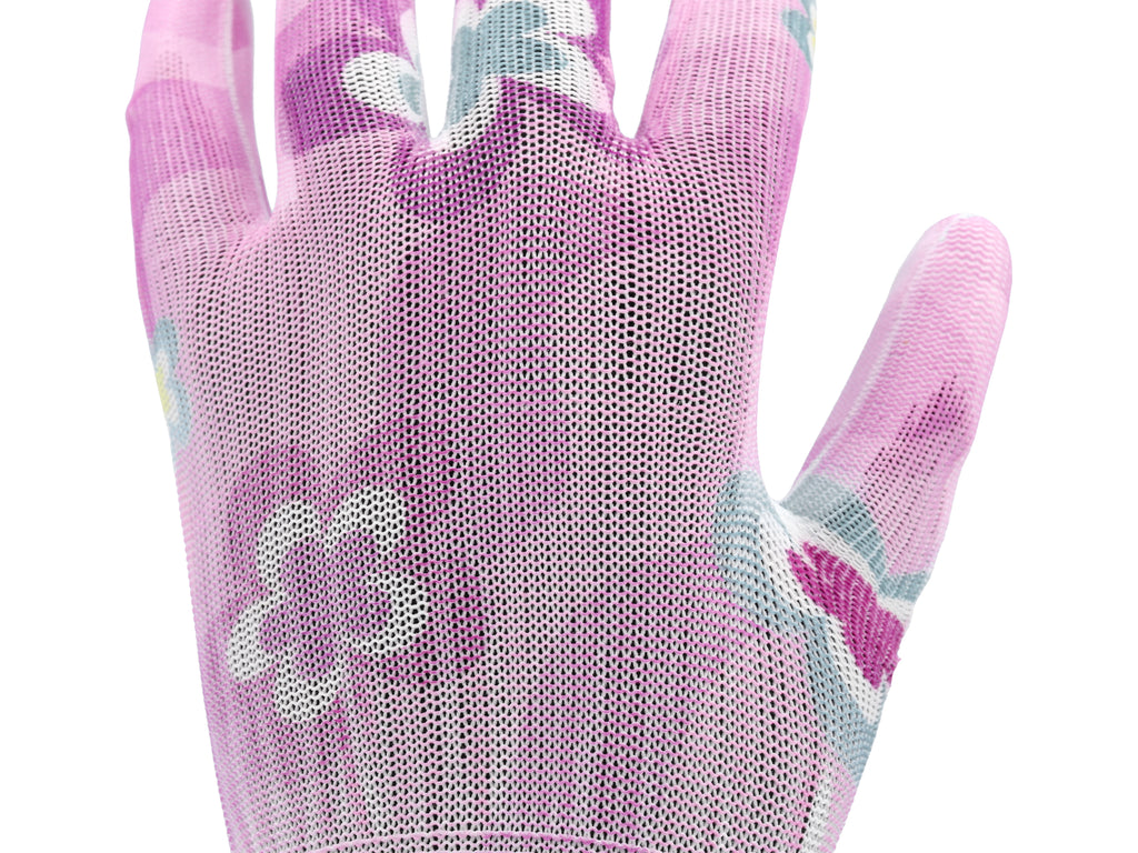 Tuinhandschoenen, Bloemen - Licht Roze 10''