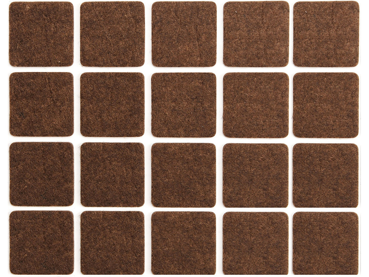 Viltenpads 20X20 MM Bruin