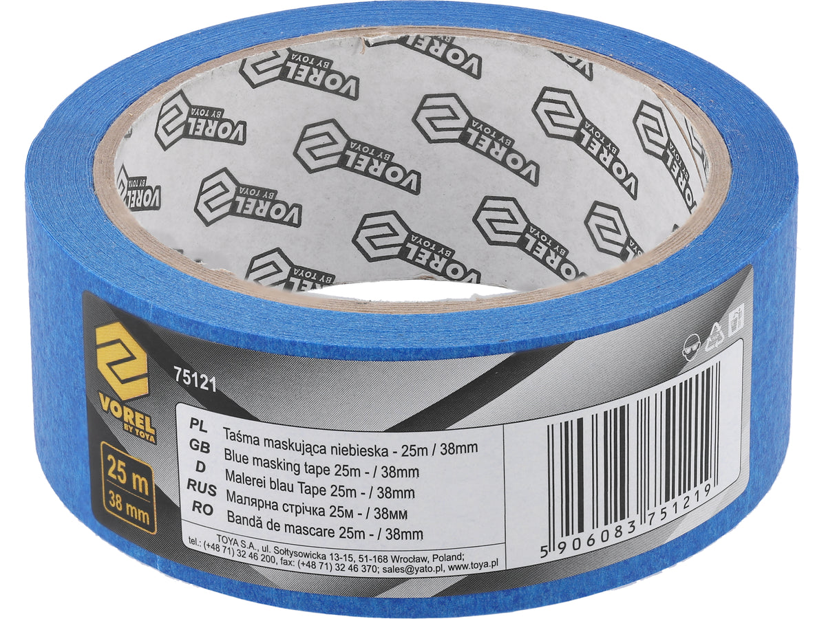 Blauwe Maskeertape 25M/38MM