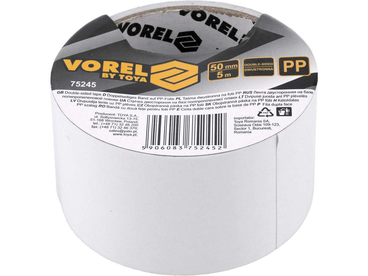 Dubbelzijdige Tape Op Pp-Folie 50 MM X 5 M