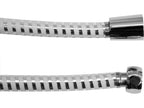 Doucheslang 2,0M PVC Glad Chroom-Wit Antitwist