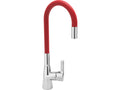 Spoelbakkraan met flexibele uitloop - 'FLEXIBLE' ROOD