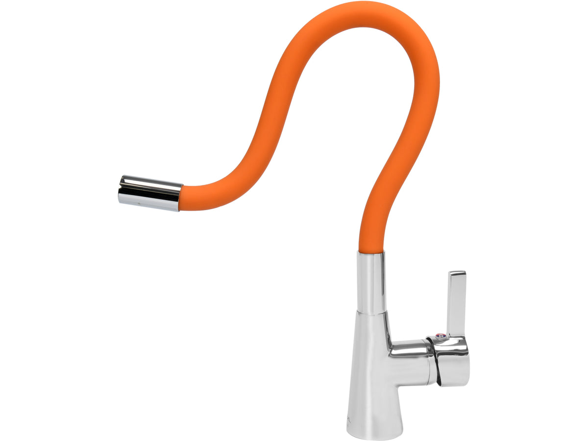 Spoelbakkraan met flexibele uitloop - 'FLEXIBLE' ORANJE