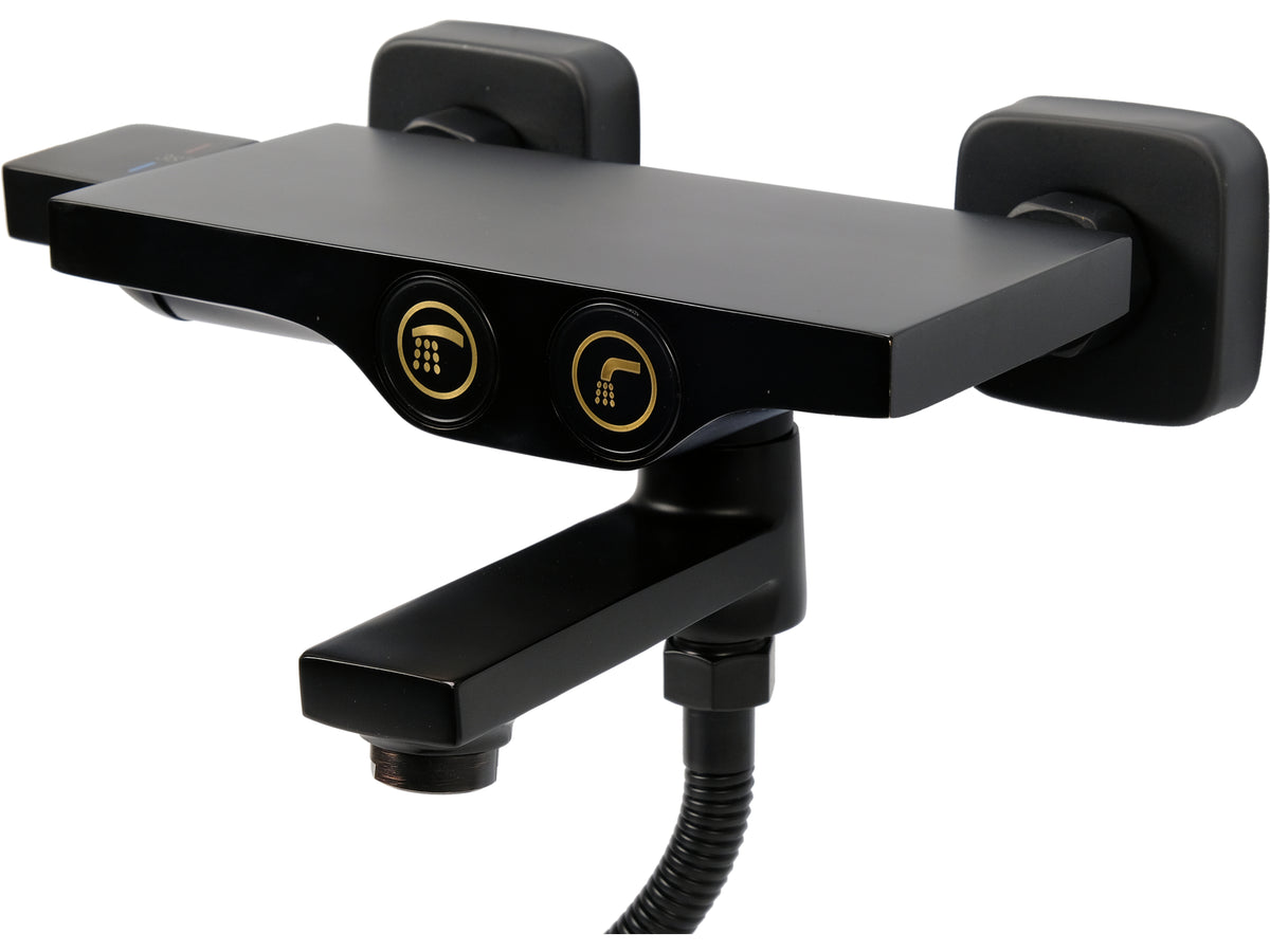 Noir 2 Thermostatische Badkraan Met Doucheset