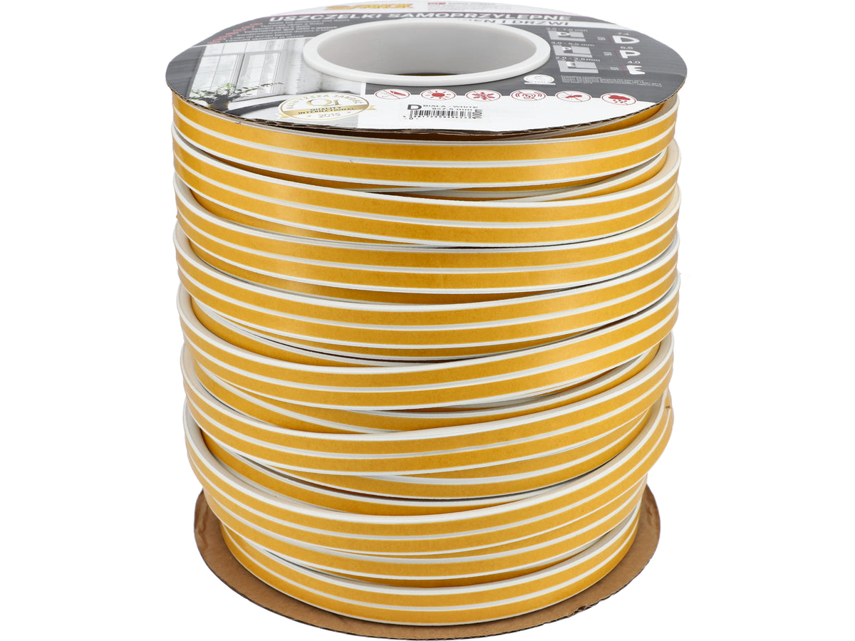 Pakking Voor Ramen En Deuren, Epdm, Type D, Wit, 100M
