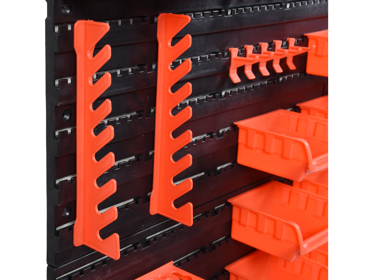 Gereedschapsbord Met Containers En Handvatten. Set Van 48 Onderdelen