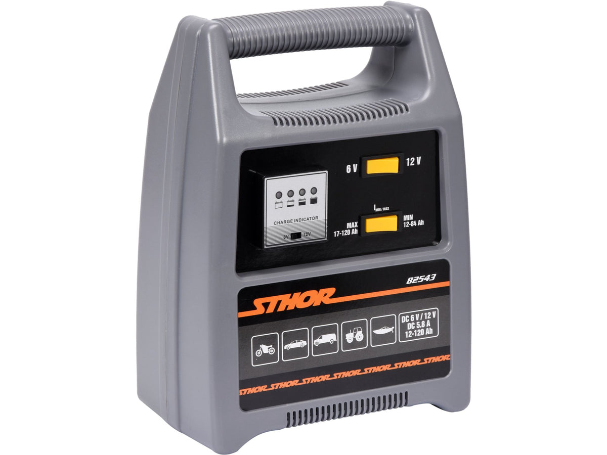 Gelijkrichter 6/12V 8A 120AH Led-Laadindicator