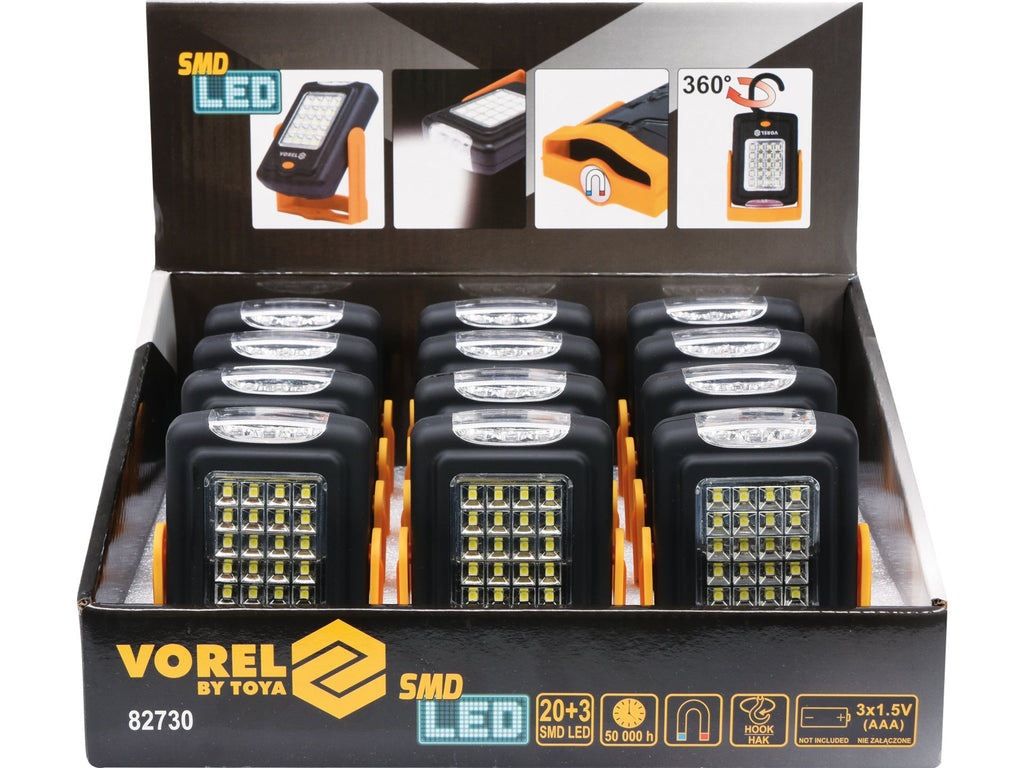 Draaiende Handlamp 20+3 LED