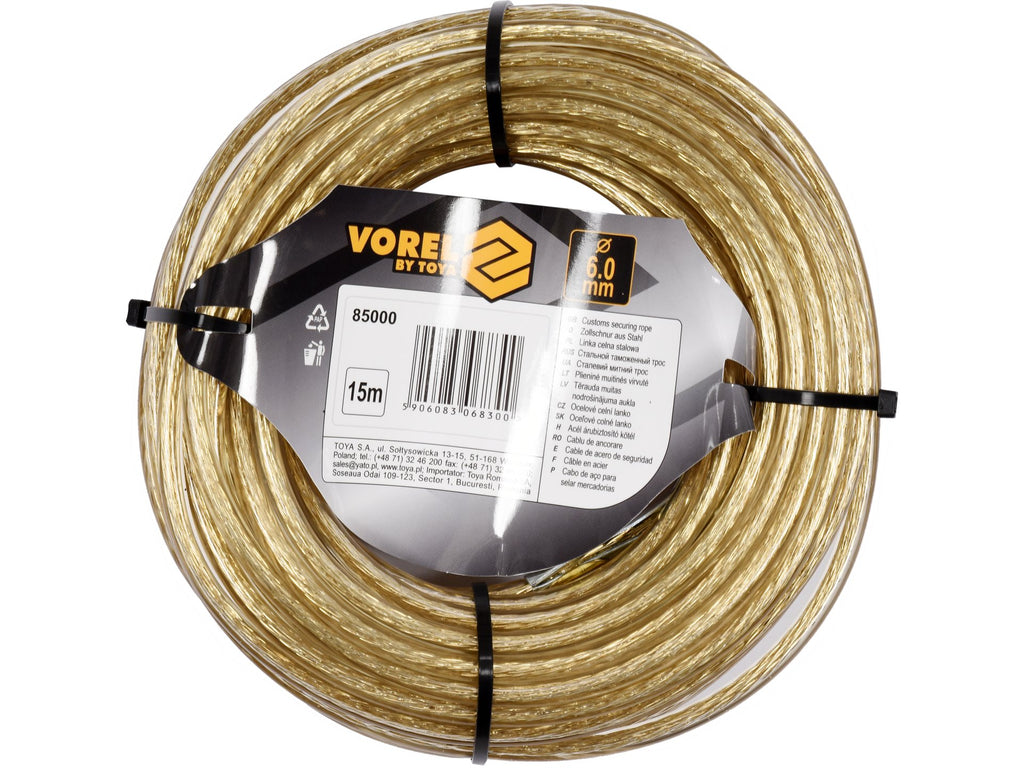 Aangepaste Kabel, Staal 6MM 15M