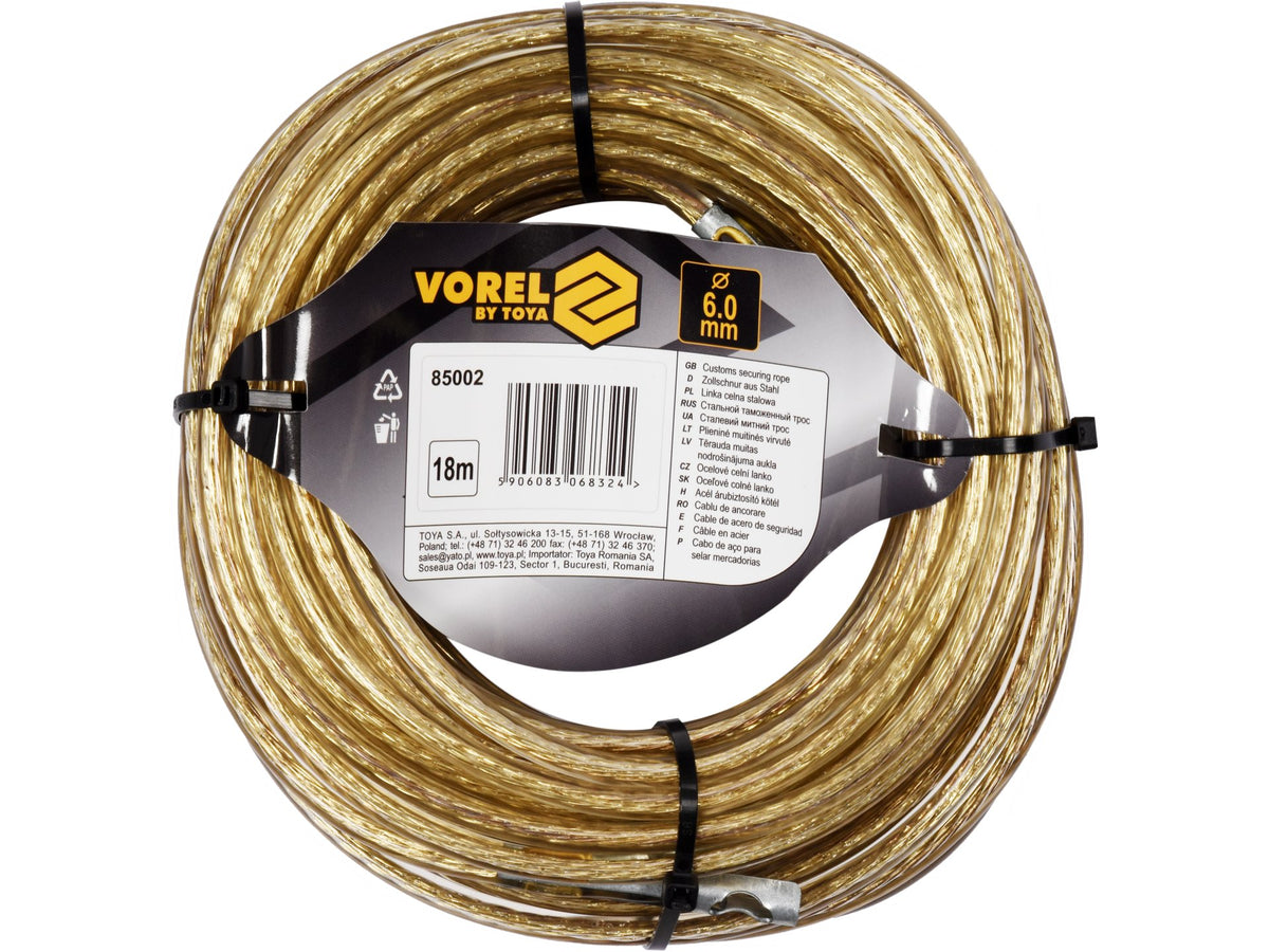 Aangepaste Kabel, Staal 6MM 18M