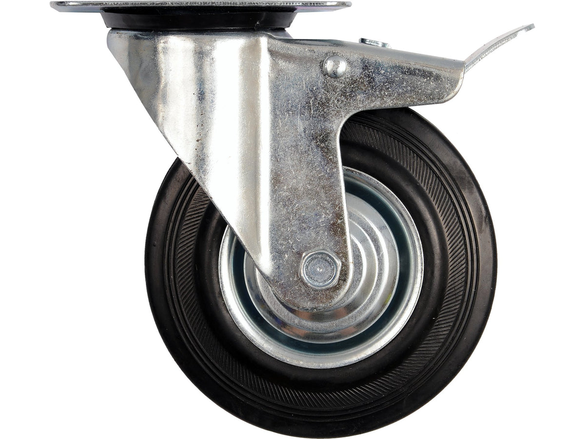 Stuurwiel Met Zwart Rubber En Rem 100MM