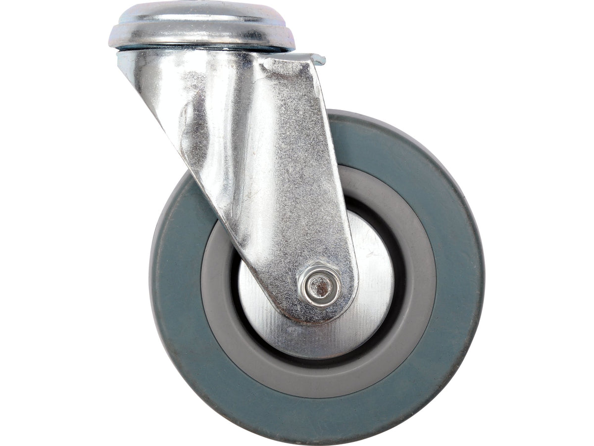 50MM Draaiwiel Met Grijs Rubber En Bevestigingsgat