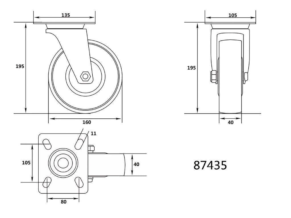 Polyamide Stuurwiel 160MM