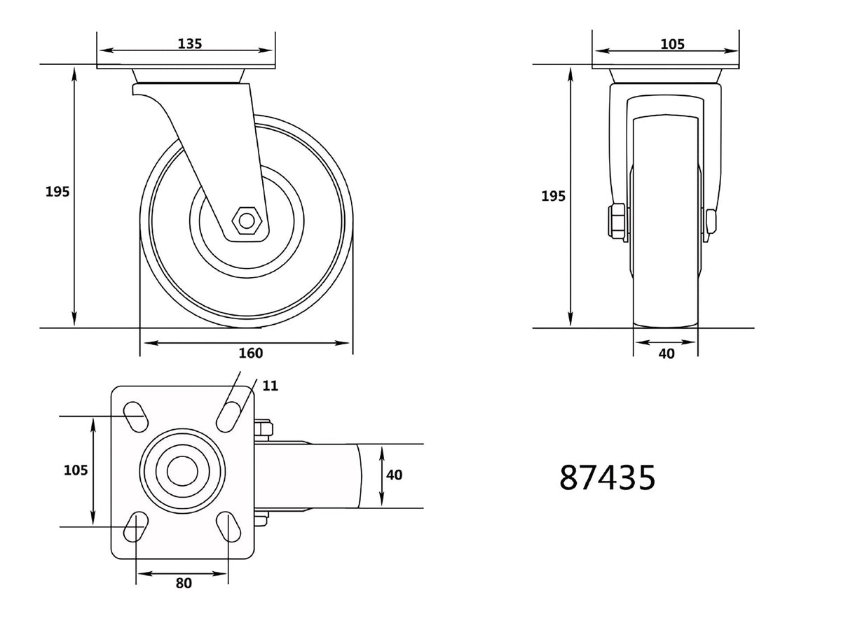 Polyamide Stuurwiel 160MM