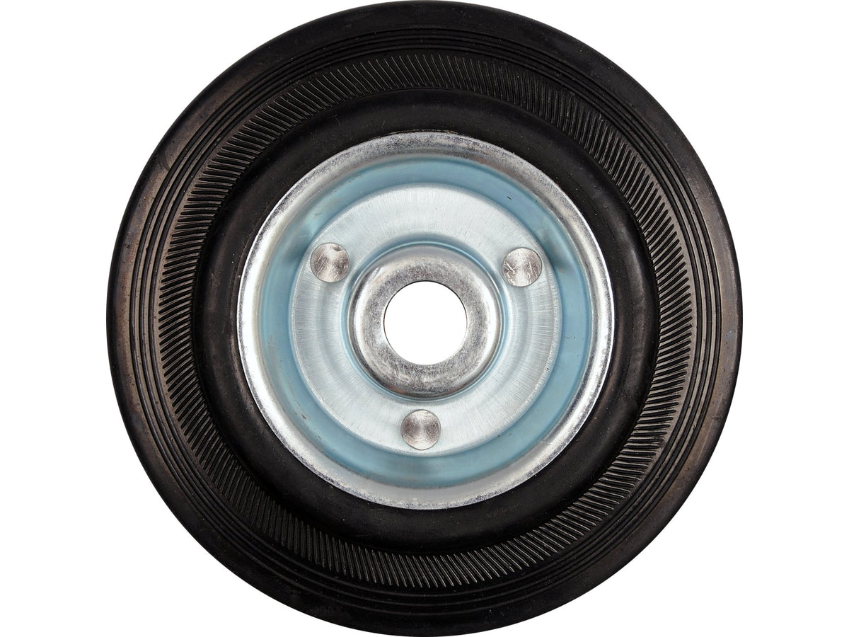 Lagerwiel Met Zwart Rubber 125MM