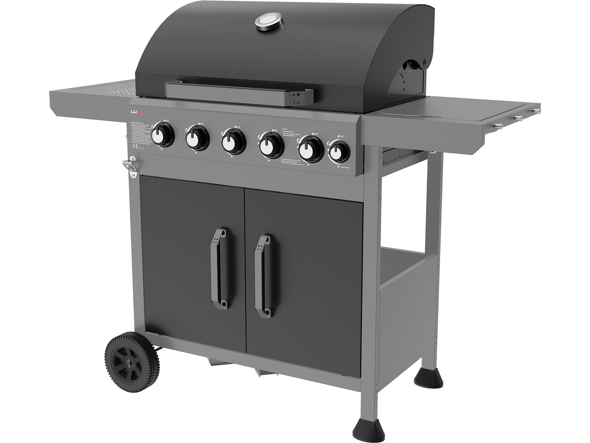 Gas Grill 5+1 Cast Iron Grid 17.5KW