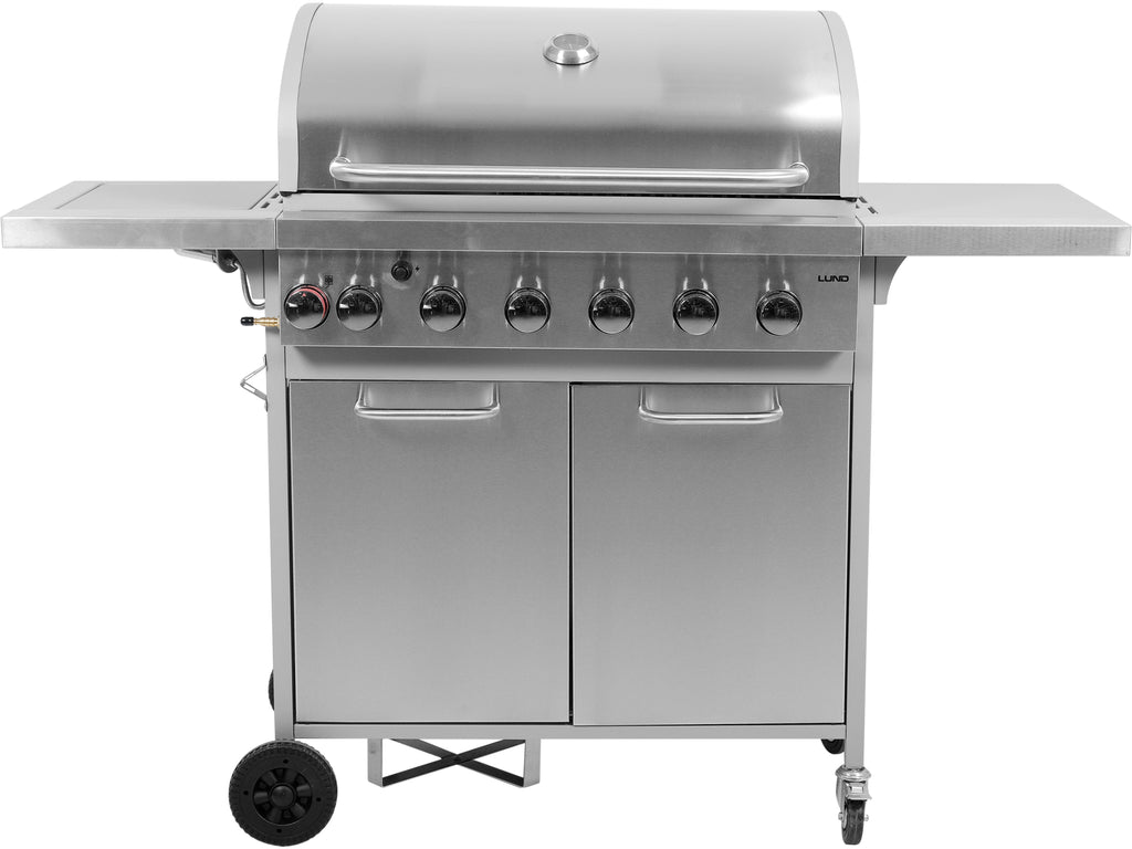 Akka 6+1 Gasgrill, Gietijzeren Rooster, 18,2KW
