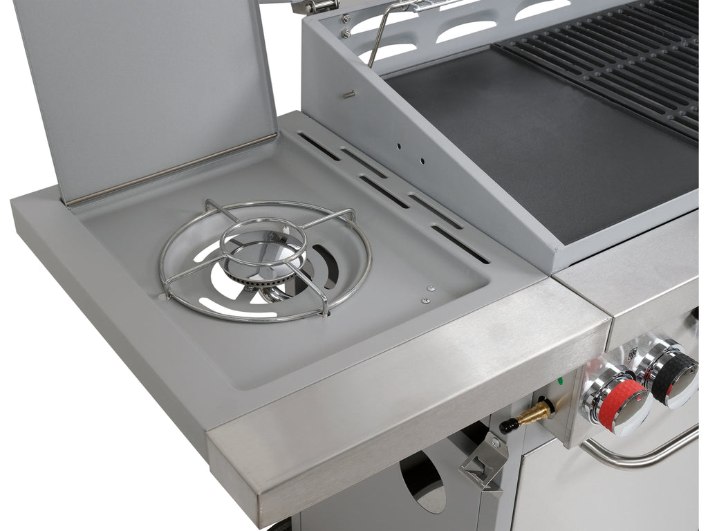 Akka 6+1 Gasgrill, Gietijzeren Rooster, 18,2KW