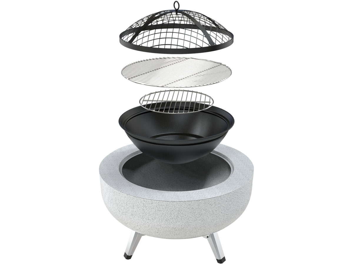 3-in-1 STALEN HAARD MET ROOSTER 43,5 CM