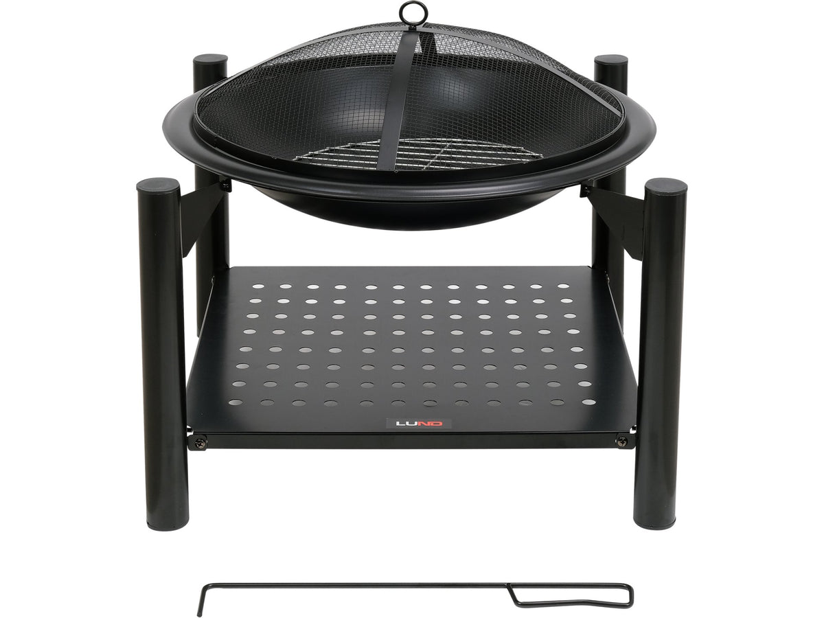 Stalen Oven Met Houtbranding, 58 X 58CM X 55CM