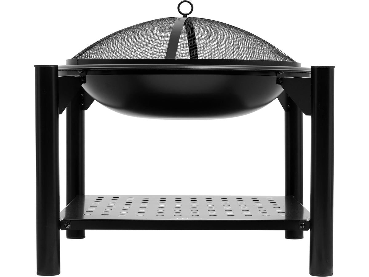 Stalen Oven Met Houtbranding, 58 X 58CM X 55CM
