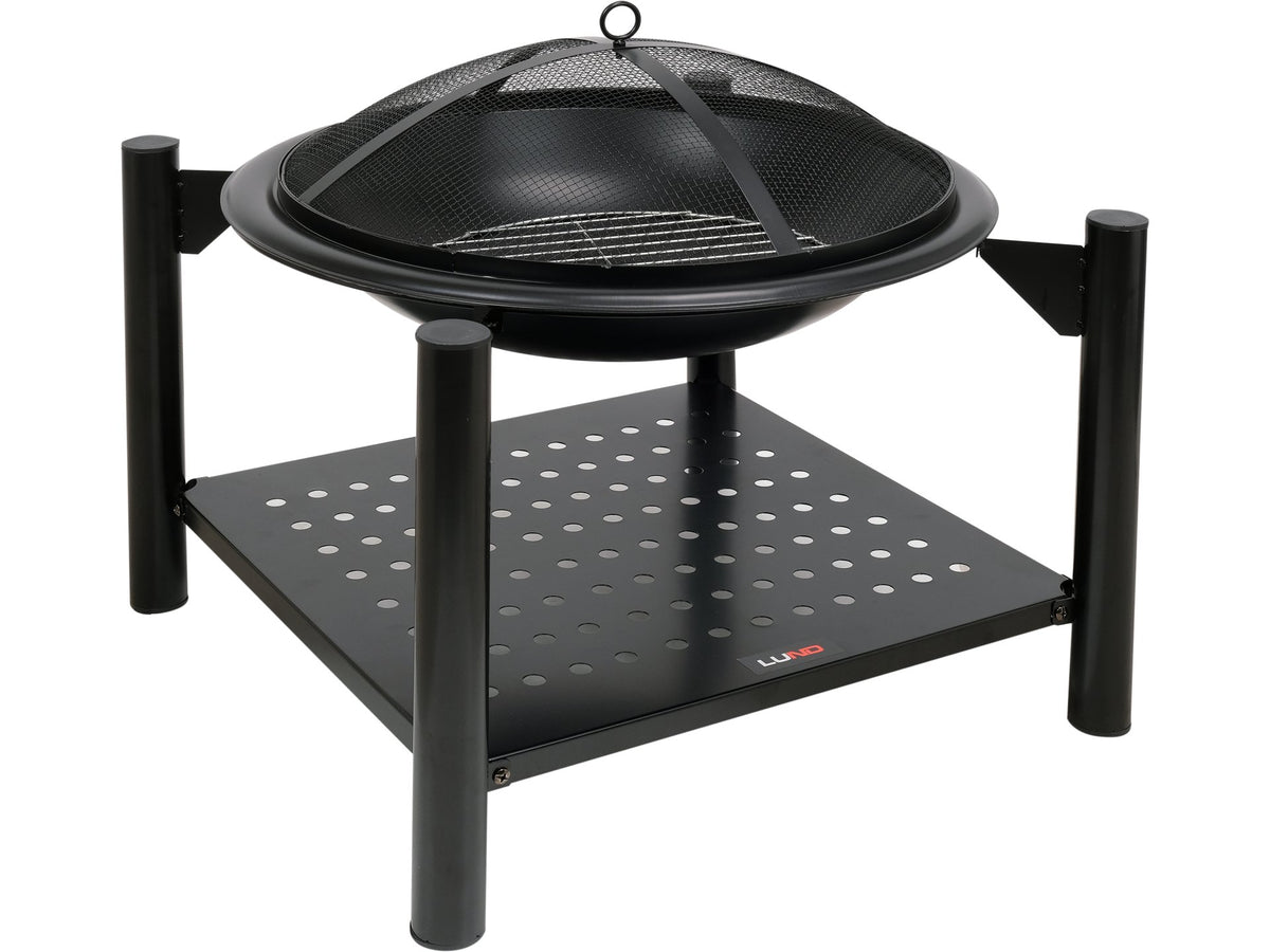Stalen Oven Met Houtbranding, 58 X 58CM X 55CM