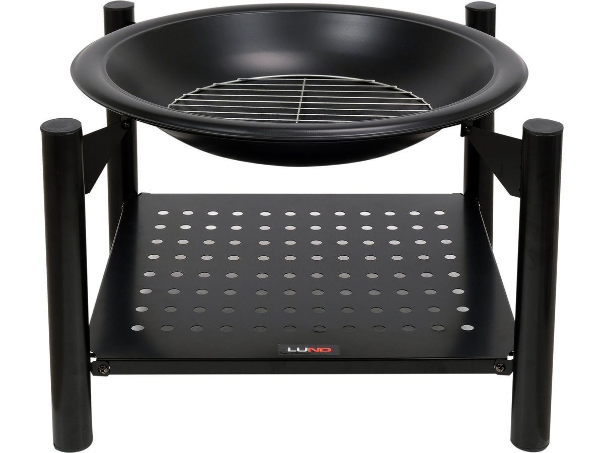 Stalen Oven Met Houtbranding, 58 X 58CM X 55CM