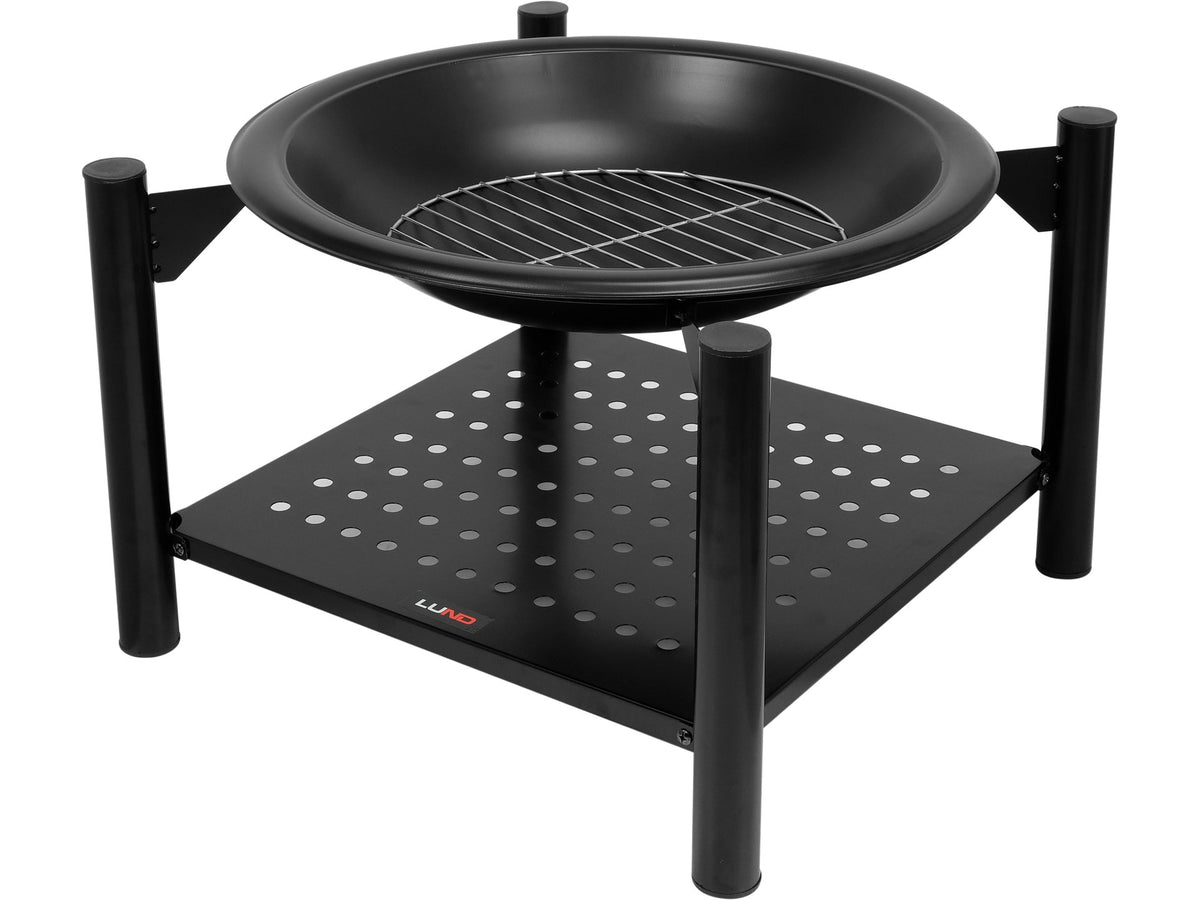 Stalen Oven Met Houtbranding, 58 X 58CM X 55CM