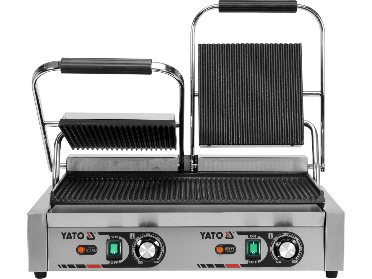 Dubbel Contactgrill, Geribbeld, 58CM, 3,6KW