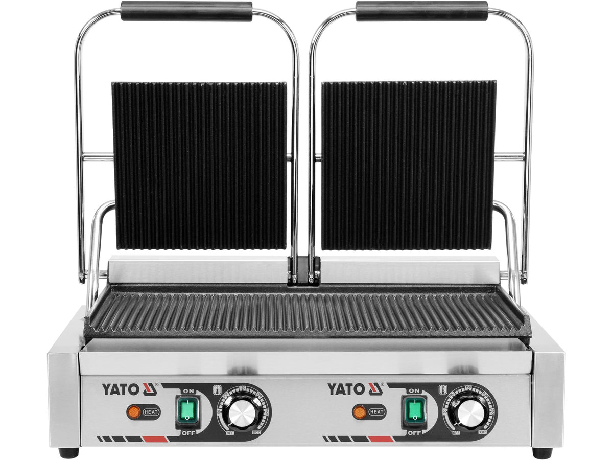 Dubbel Contactgrill, Geribbeld, 58CM, 3,6KW