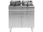 Dubbele Vrijstaande Elektrische Friteuse Met Kast 2X11,5L