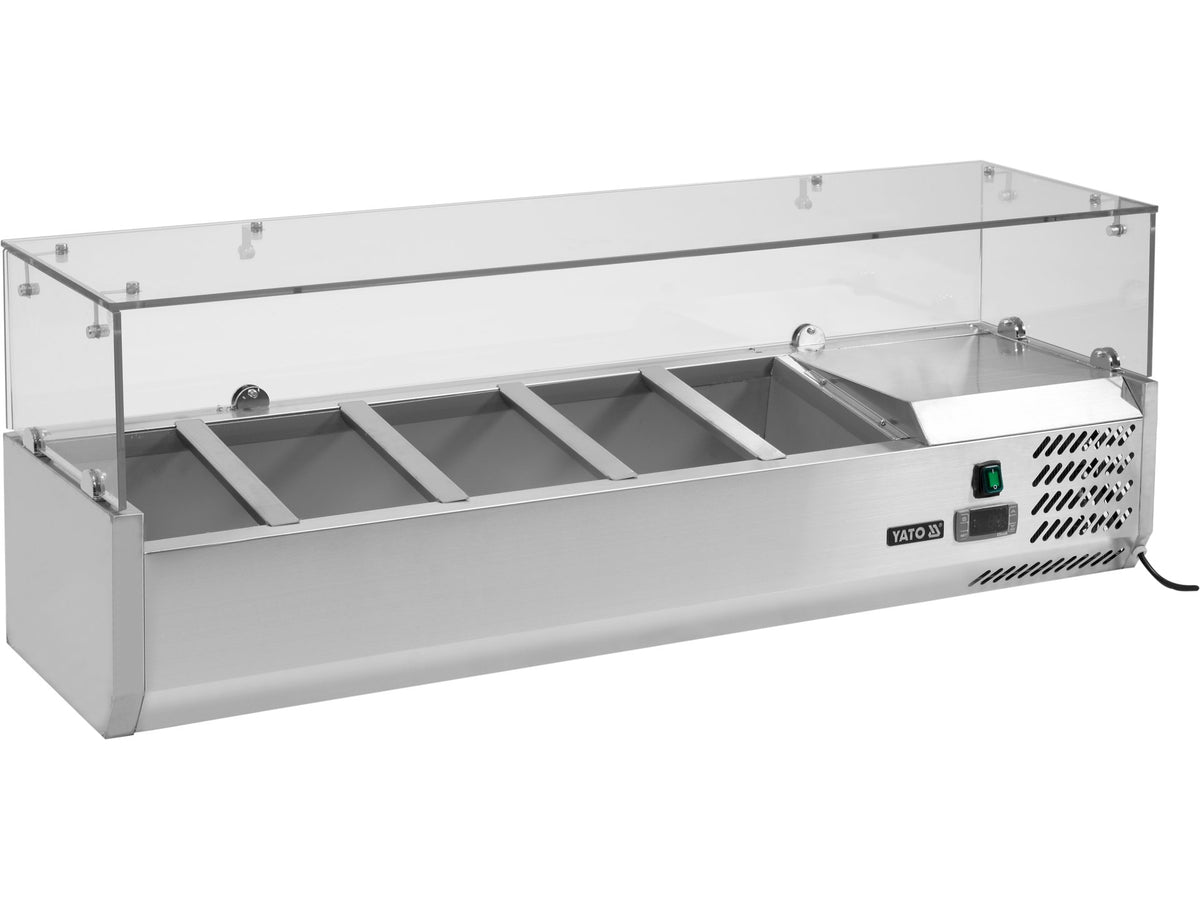 BOVENKOELKAST vitrinekast 5X1/4 GN